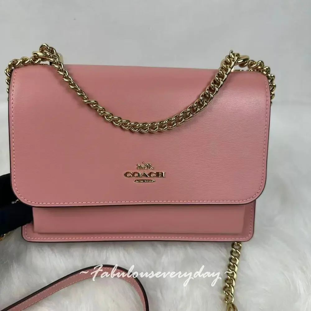 Coach Klare Crossbody Bag In Calf Leather/Gold/Pink Petal CBI97 NWT